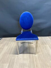 Olivia Chair Silver-Royal Blue
