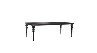 Brooklyn Black Table Top with Black Legs