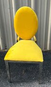 Olivia Chair Silver-Mustard Yellow