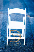 Resin Folding Chair w/pad - WHITE