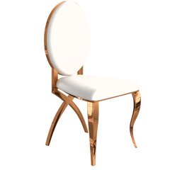 Hannah Chair - Rosegold & Off White