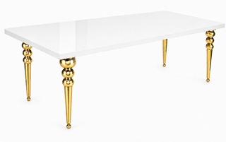 Brooklyn Table (White & Gold Legs)