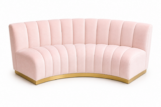 Ruth Curved Sofa - Pink - New Arrival 