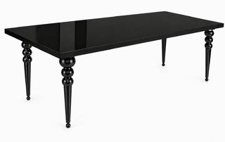 Brooklyn Black Table Top with Black Legs