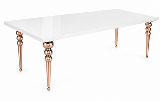 Brooklyn Table (White & Rosegold) 