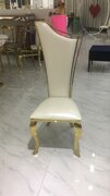 Abigail Chair - Gold & Off White