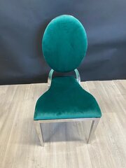 Olivia Chair Silver-Emerald Green