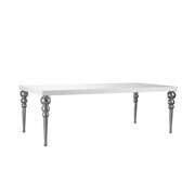 Brooklyn Table (White & Silver Legs) 