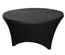 Spandex 60in Round Table Cover. Black
