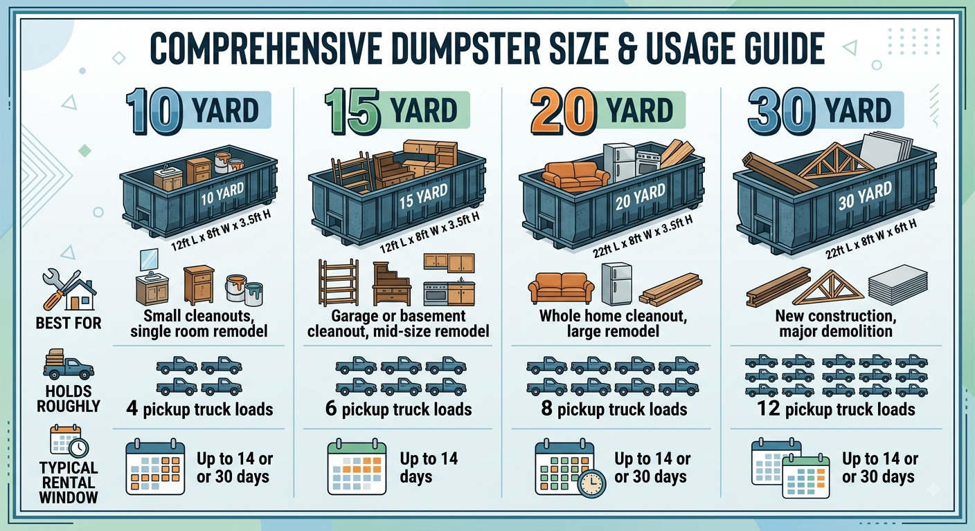 Franklin Dumpster Size Guide