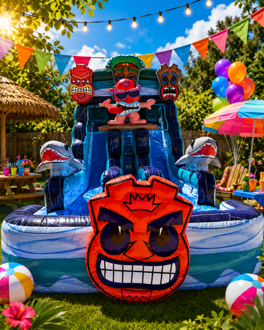 Tiki Tovi double lane water slide 