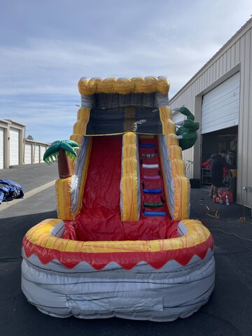 15' Lava Monster  water slide with pool