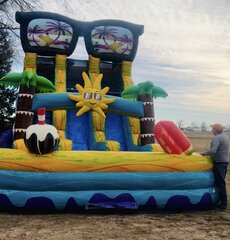 20' Big and Bright double lane waterslide 