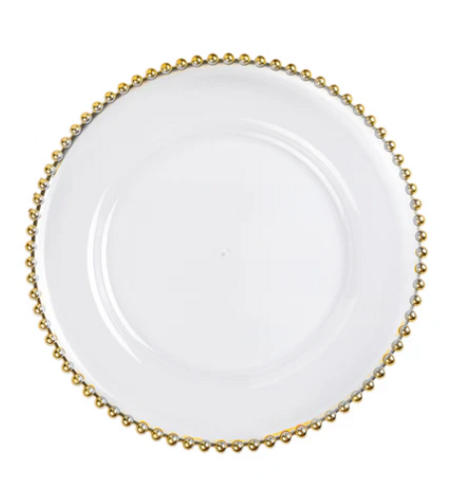 Gold Bead Acrylic Clear