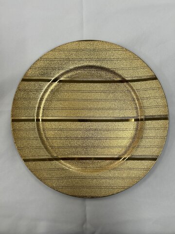 Gold Striped Charger