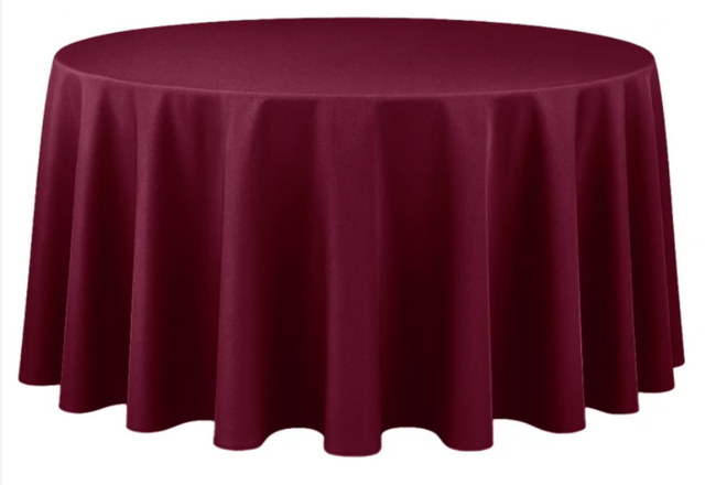 Round Polyester Burgundy