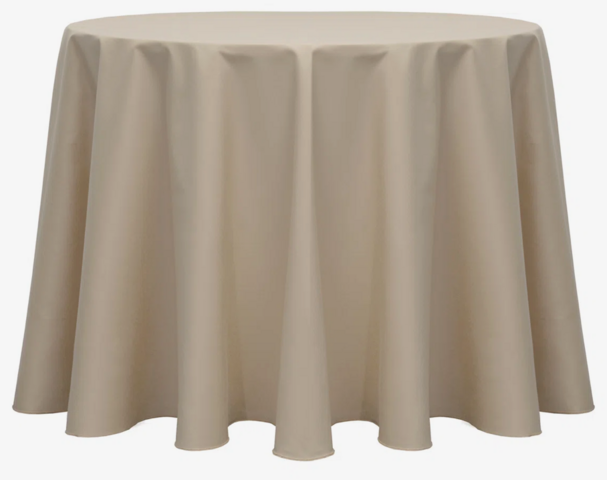 Round Polyester Champagne