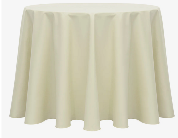 Round Polyester Ivory