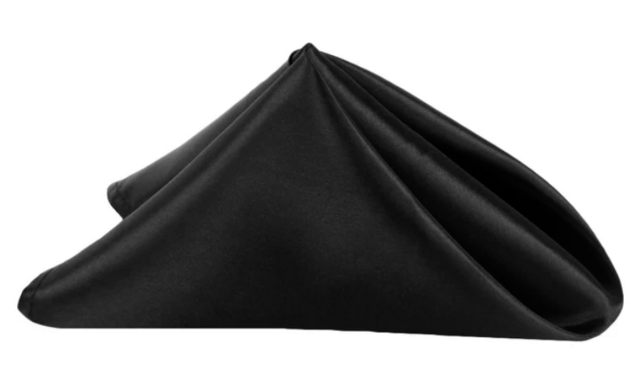 Satin Napkin Black