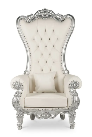 Silver Single Throne Chair