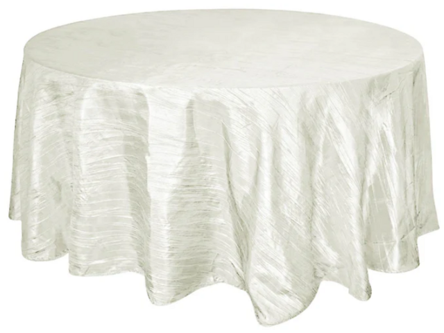 Round Taffeta Ivory