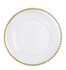 Gold Bead Acrylic Clear