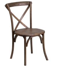 Dark Brown Cross Back Chair