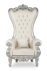 Silver Single Throne Chair