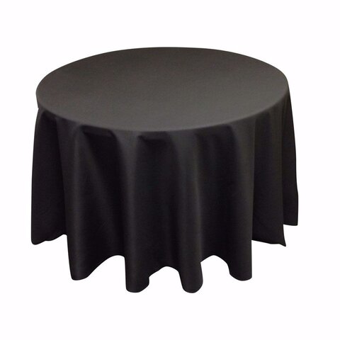 108 Round Tablecloths Black
