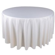 108 Round Tablecloths White