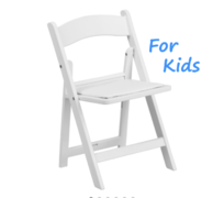 Kids white resin padded chairs