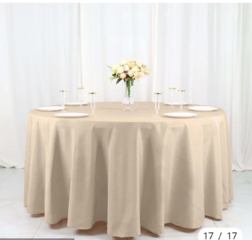 108 Round Tablecloths Nude