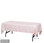 60 x 102 Rectangle Tablecloths Rose Gold