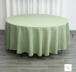 108 Round Tablecloths Sage Green