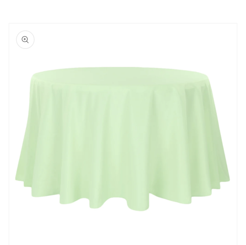 108 Round Tablecloths Mint Green