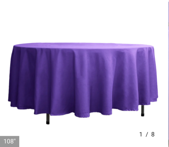 108 Round Tablecloths Purple