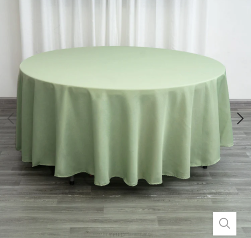 108 Round Tablecloths Sage Green