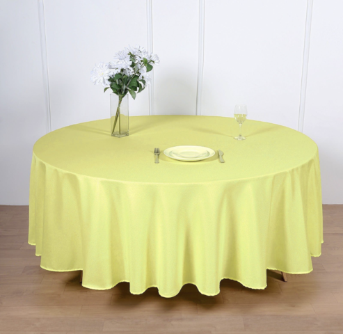 108 Round Tablecloths Yellow