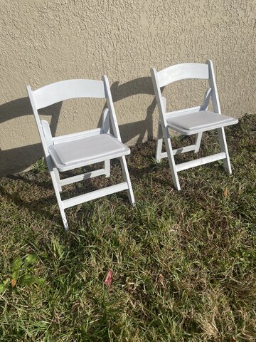 Jr White Folding Chairs