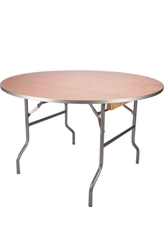 4FT Round Plywood Folding Table 