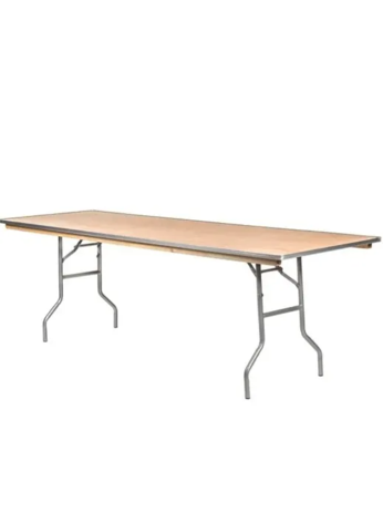 8FT Rectangle Plywood Folding Table