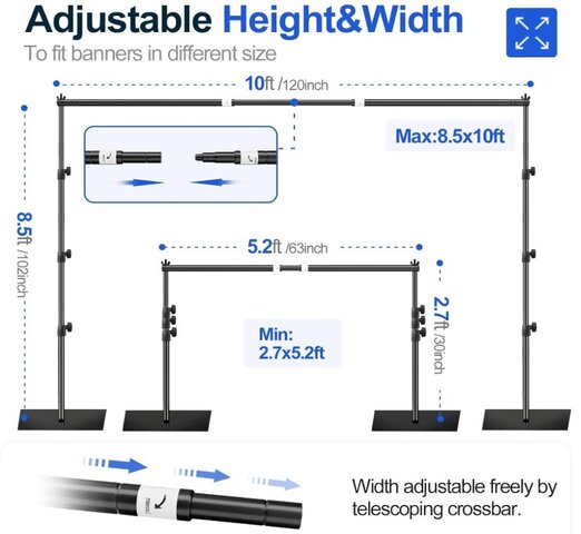 Adjustable Backdrop Stand