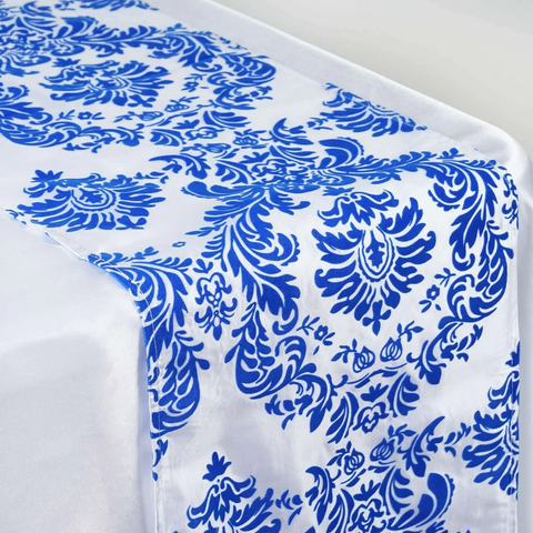 Blue Flower Greek Table Runner- 108