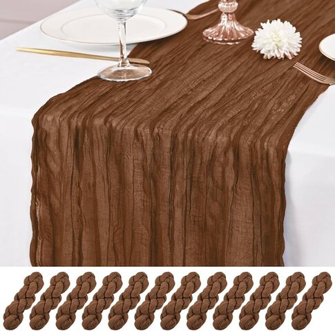 BROWN GAUZE TABLE RUNNER - 120