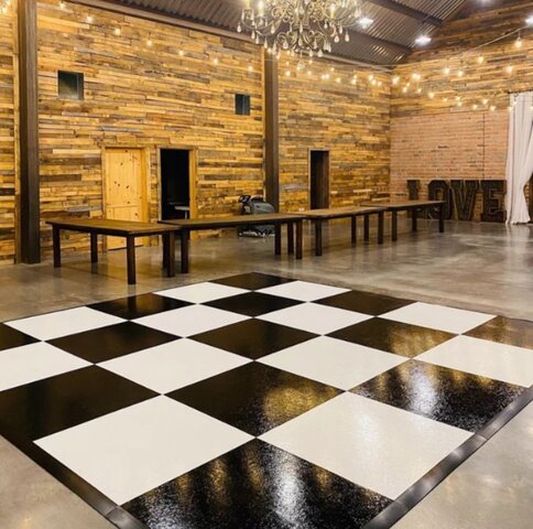 Dance Floor - Checkered Black and white