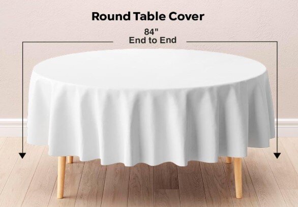 5ft round Disposable Plastic Table Cover (84