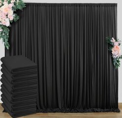 Black Curtain Backdrop 2 Panels-10ft H x 10ft W
