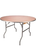 4FT Round Plywood Folding Table 