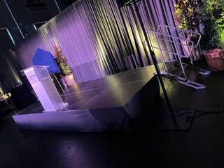8ft x 12ft Stage Platform with Steps and Skirt