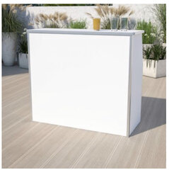 4ft Portable Bar - White